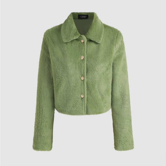cider Jackets & Blazers - Shop Cider🍏never worn! short plush solid cardigan jacket